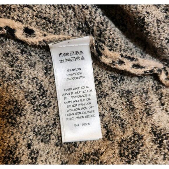 Rachel Zoe $262 XL Leopard Print Cowlneck Super Soft Tunic Sweater - Picture 6 of 8